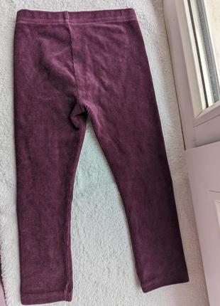 Вельветовые штаны лосины для девочки3 фото
