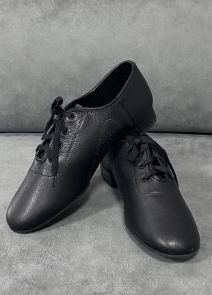 Взуття для бальних танців "стандарт" для чоловіків club dance мс1 -шкіра
