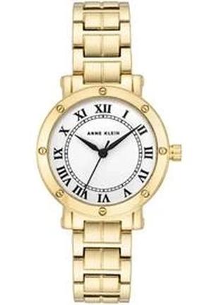 Жіночий годинник anne klein ak/4012wtgb, золотий колір