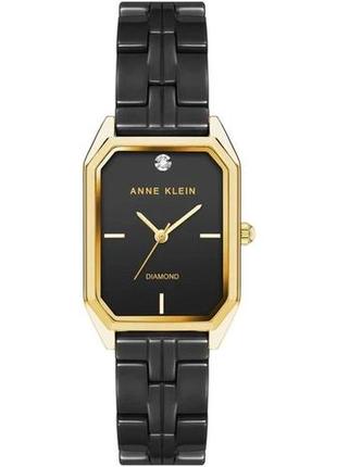 Женские часы anne klein ak/4034gpbk, золотые с черным