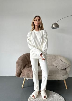 Велюровый домашний костюм 40-54 размеров, 6 цветов. 1975244