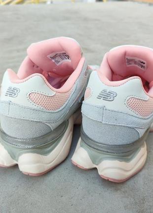 Женские кроссовки new balance 9060 grey/pink, серо-розовые кроссовки нью беланс3 фото