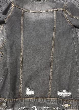 Джинсовая куртка пиджак жекет6 фото