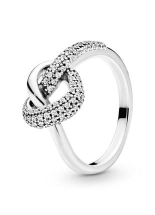 Серебряная кольца pandora сплетенное сердце
