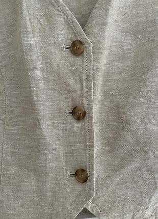 Трендова лляна жилетка waistcoat monki4 фото