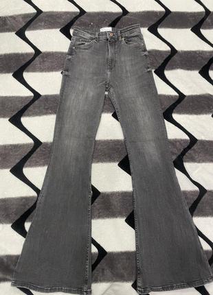 Джинсы клеш bershka flare jeans y2k 2000s vintage винтаж женские джинсы