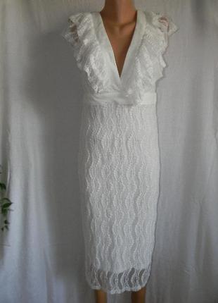 Новое кружевное белое платье1 фото