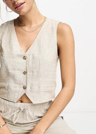 Трендова лляна жилетка waistcoat monki