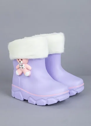 Чоботи гумові для дівчаток в двух кольорах 24-31 розмір