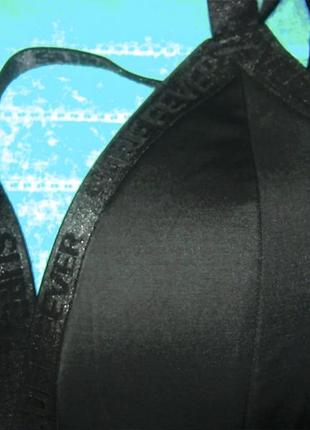 Купальный лиф h&m чёрный пляжный m из быстросохнущей функциональной ткани5 фото