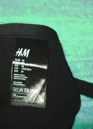 Купальный лиф h&m чёрный пляжный m из быстросохнущей функциональной ткани6 фото