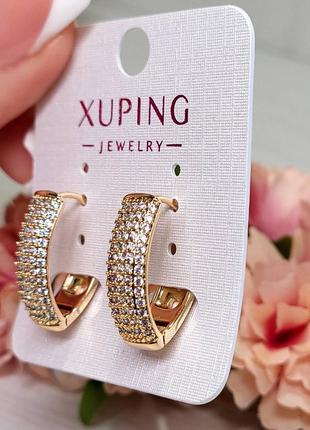 Серьги медицинское золото xuping