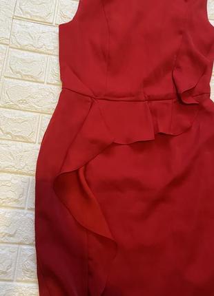 Красное вечернее платье на праздник в новом состоянии размер м7 фото