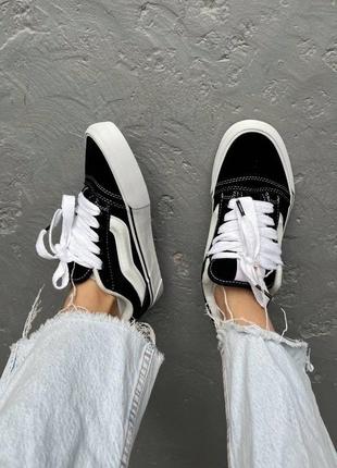 Кеди vans knu skool black/white7 фото