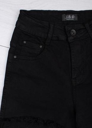 Стильные женские джинсовые шорты короткие высокая посадка2 фото