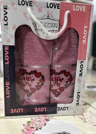 Набор махровых полотенец 2-х к