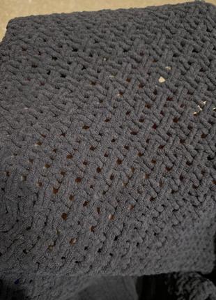 Вязаный 🧶 мягкий свитер с милым узором из плюшевой пряжи8 фото