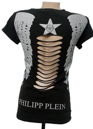 Футболка з написом philipp plein, з крилами ангела.5 фото