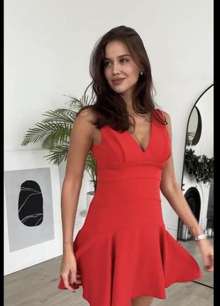 Красное мини платье marsego5 фото