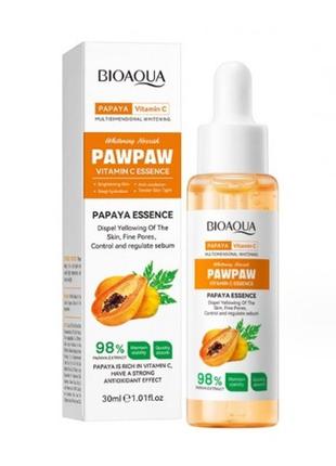 Сыворотка с экстрактом папайи и витамином с bioaoua, 30 мл