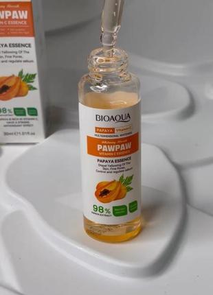 Сироватка з екстрактом папаї та вітаміном с bioaoua , 30 мл3 фото
