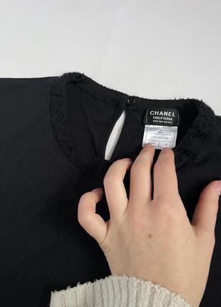 Chanel uniform футболки с твидовым воротником❣️6 фото