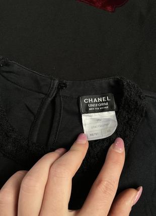 Chanel uniform футболки с твидовым воротником❣️7 фото