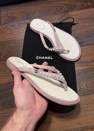 Chanel шлепанцы кожа