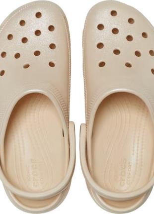 Сабо з блискітками crocs classic platform shimmer, w7, w8, w9, w107 фото