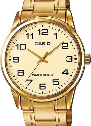 Мужские часы casio mtp-v001g-9b, золотистый цвет