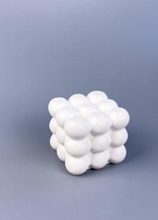 Реквизит для фото куб из гипса, фигурка для предметной съемки, 6х6 см.