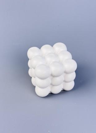 Реквизит для фото куб из гипса, фигурка для предметной съемки, 6х6 см.