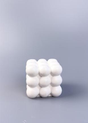 Реквизит для фото куб из гипса, фигурка для предметной съемки, 6х6 см.