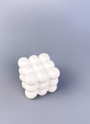 Реквизит для фото куб из гипса, фигурка для предметной съемки, 6х6 см.