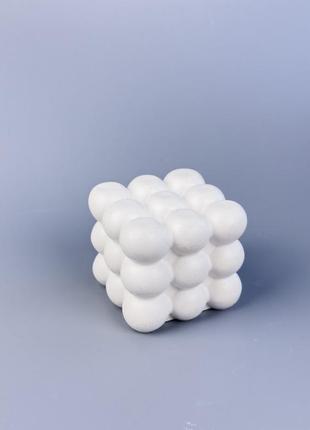 Реквизит для фото куб из гипса, фигурка для предметной съемки, 6х6 см.