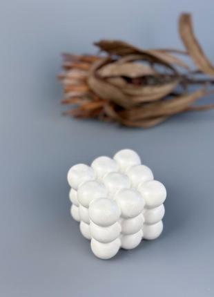 Реквизит для фото куб из гипса, фигурка для предметной съемки, 6х6 см.