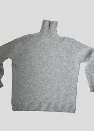 Шерстяной ангоровый свитер с высоким воротником ewm pure classics7 фото