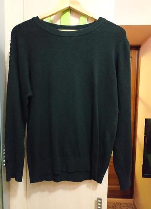 Черный свитер с жемчугом2 фото