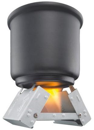 Туристичний пальник твердопаливний + паливо 20 шт х 4 грам esbit "pocket stove" (002 090 00) сталь