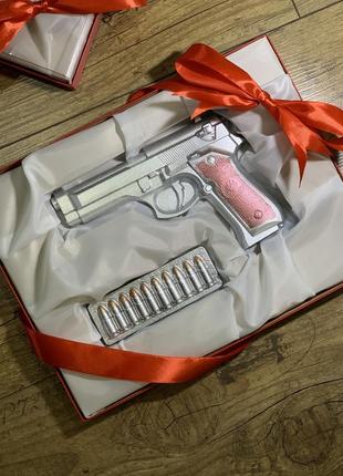 Шоколадный пистолет. смешные мужские подарки. подарок военному. подарок генералу. подарки для мужчин.4 фото