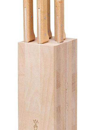 Универсальный набор поварских ножей из 5 предметов с блоком opinel "parallele 5" (002403) нержавеющая сталь3 фото