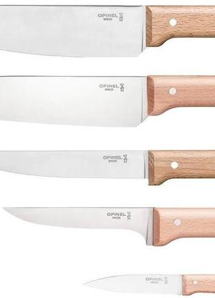 Универсальный набор поварских ножей из 5 предметов с блоком opinel "parallele 5" (002403) нержавеющая сталь2 фото