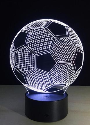 3d світильники-нічники, футбольний м'яч, світильник 3d, цікаві подарунки4 фото