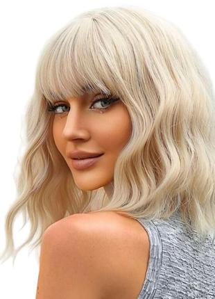 Парик блондинки волнистый, термоволокно
