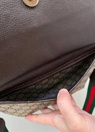 Чоловіча сумка через плече gucci натуральна шкіра модна сумка для чоловіків класична щоденна сумка7 фото