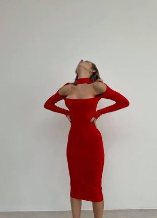 Платье (черный, красный)6 фото