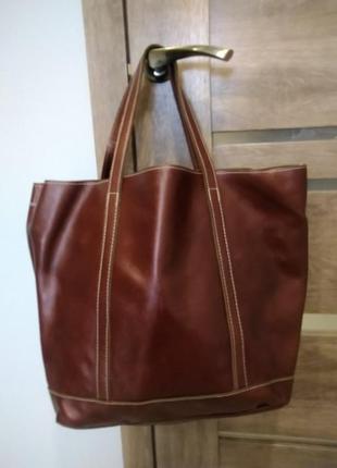 Итальянская сумка из натуральной кожи, кожанный шоппер genuine leather4 фото