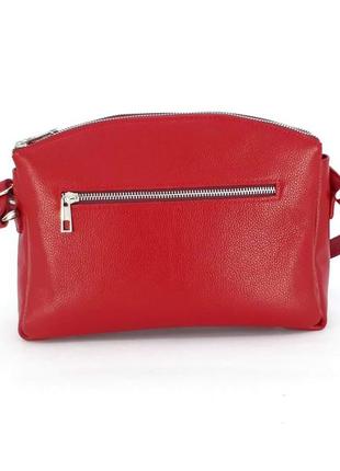 Женская сумка из натуральной кожи "можжевельник" (красный)5 фото