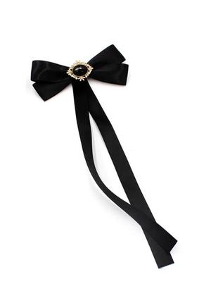 Брошка краватка бант з атласних стрічок, прикраса  для одягу4 фото