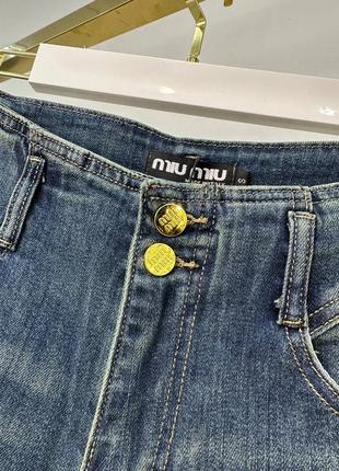 Брендові джинси кльош в стилі miu miu3 фото